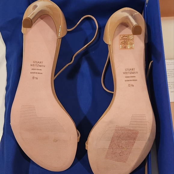 Stuart Weitzman Nudistsong Adobe Patent Heels - Picture 8 of 8